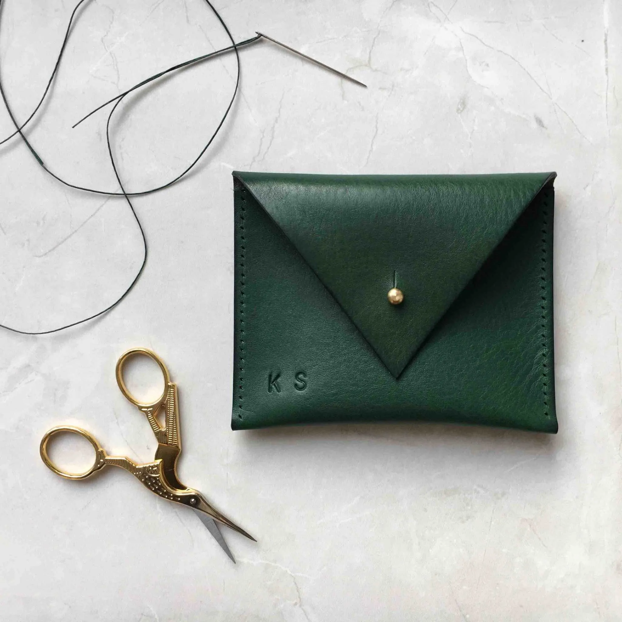 Drifter Mini Leather Coin Purse in Red or Green