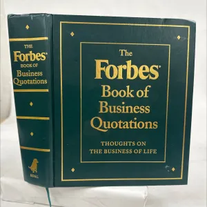 Fancy forbes book of business quotes - gold page edges! -  books