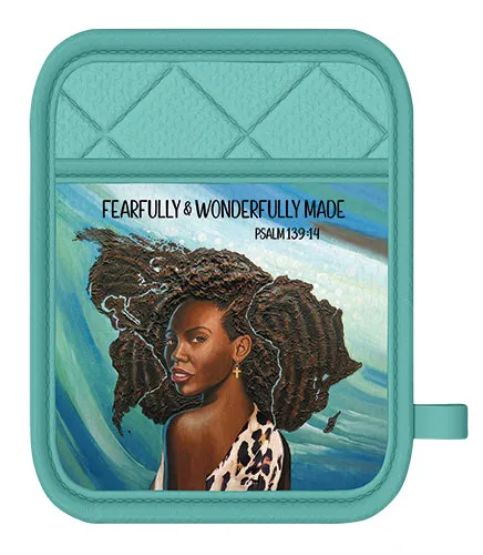 Fearfully and Wonderfully Made Oven Mitt/Pot Holder Set