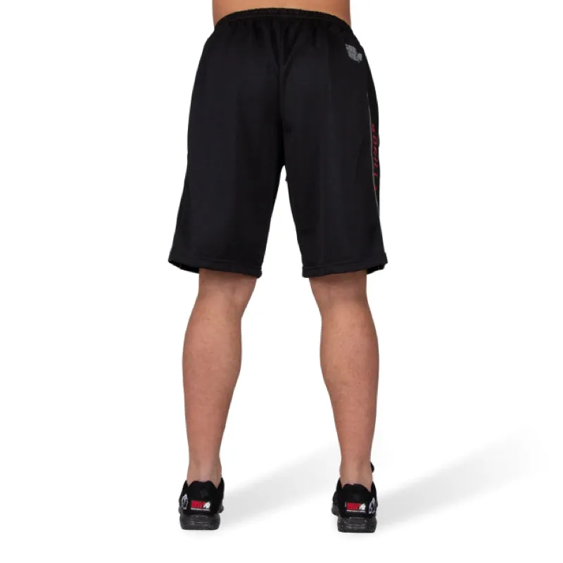 Functional Mesh Shorts- Black/Red