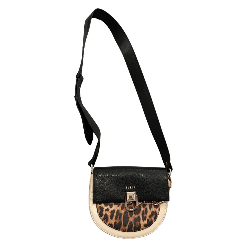 Furla Miss Mimi Mini Crossbody Bag - Nero Toni Naturali Pergamena