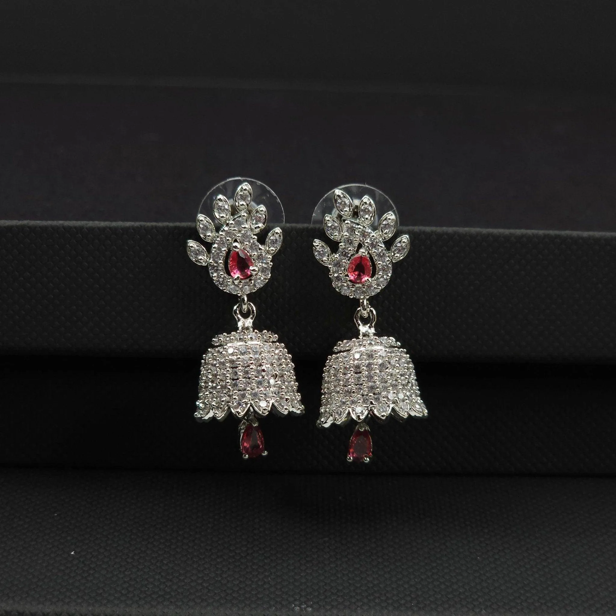 Fya - American Diamond CZ Small Jhumki Earrings