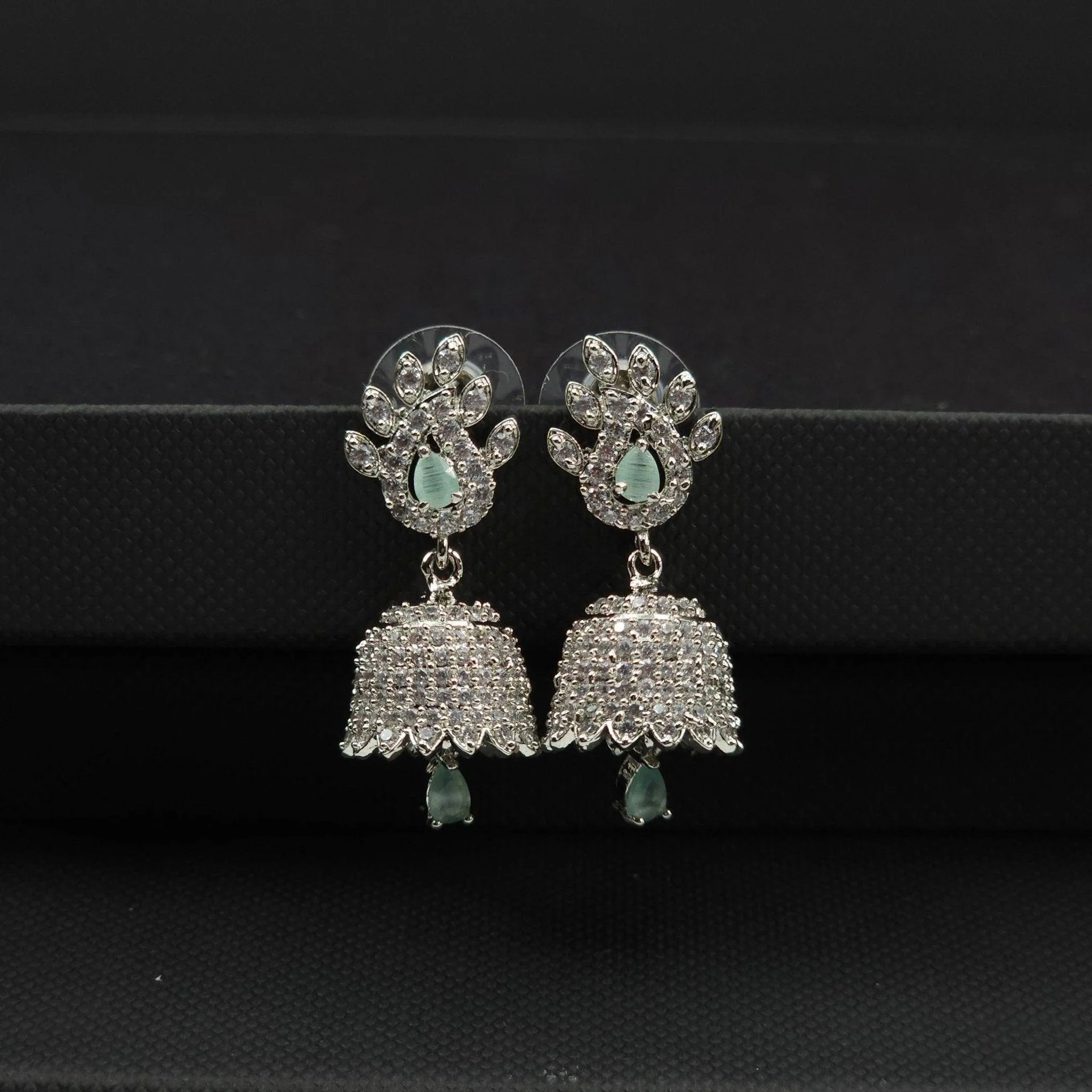 Fya - American Diamond CZ Small Jhumki Earrings