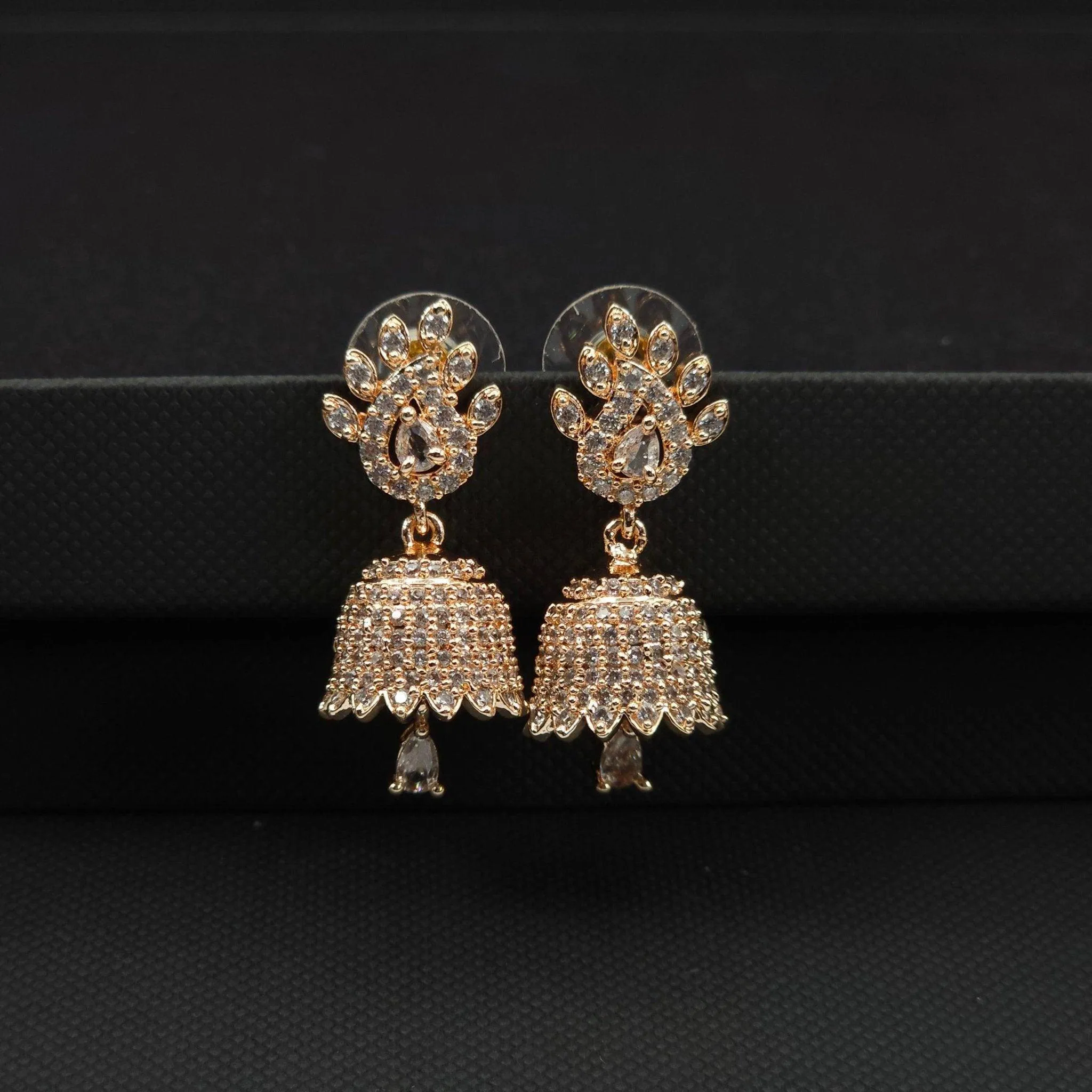 Fya - American Diamond CZ Small Jhumki Earrings