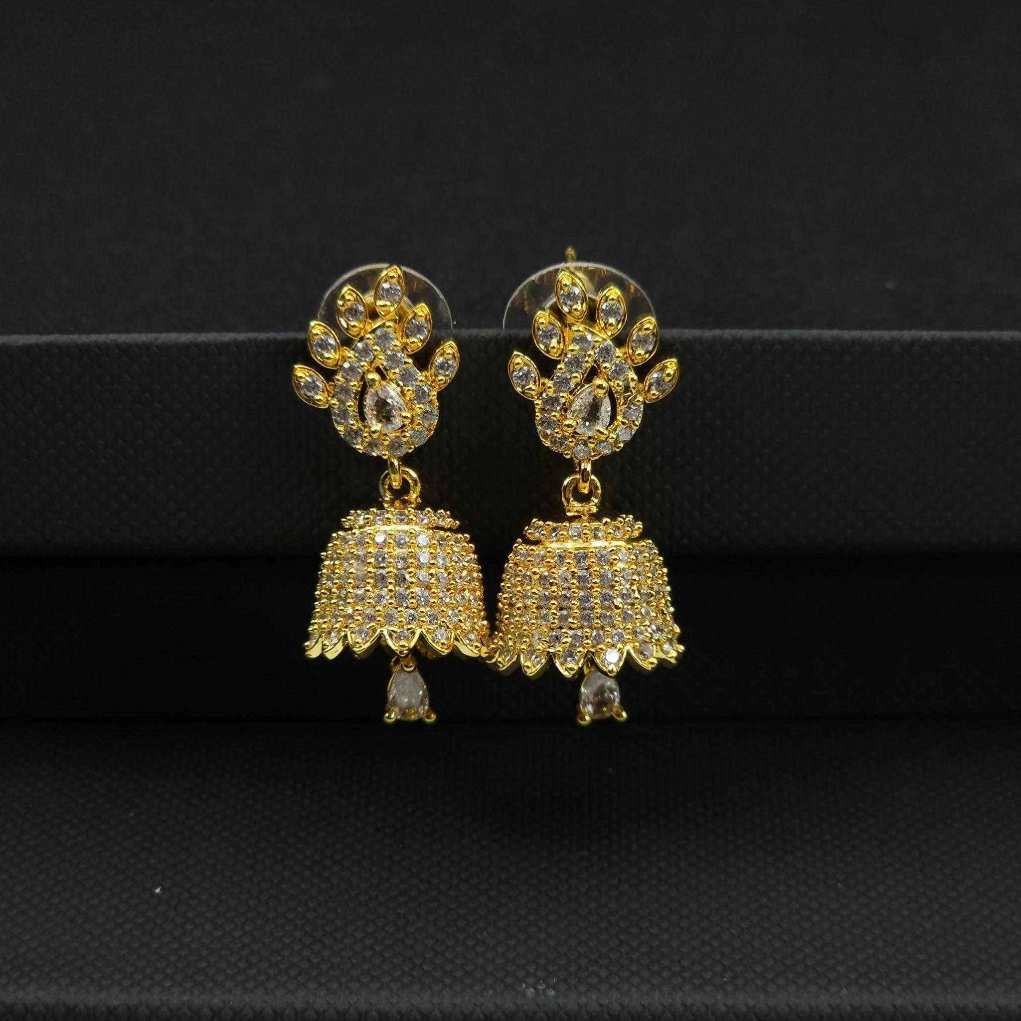 Fya - American Diamond CZ Small Jhumki Earrings