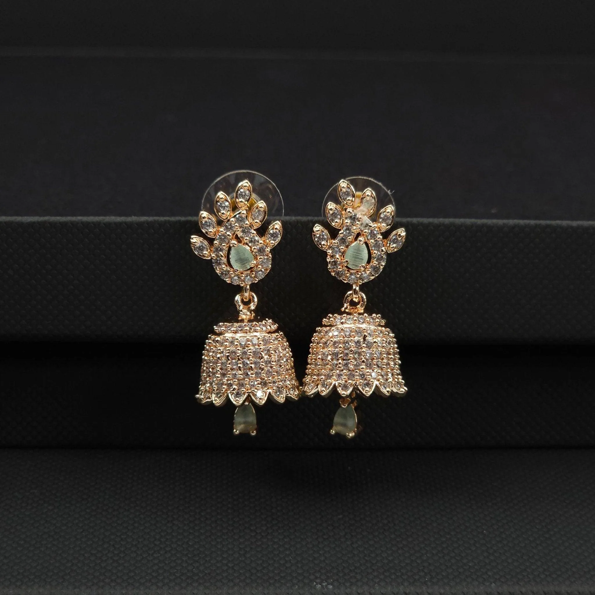 Fya - American Diamond CZ Small Jhumki Earrings