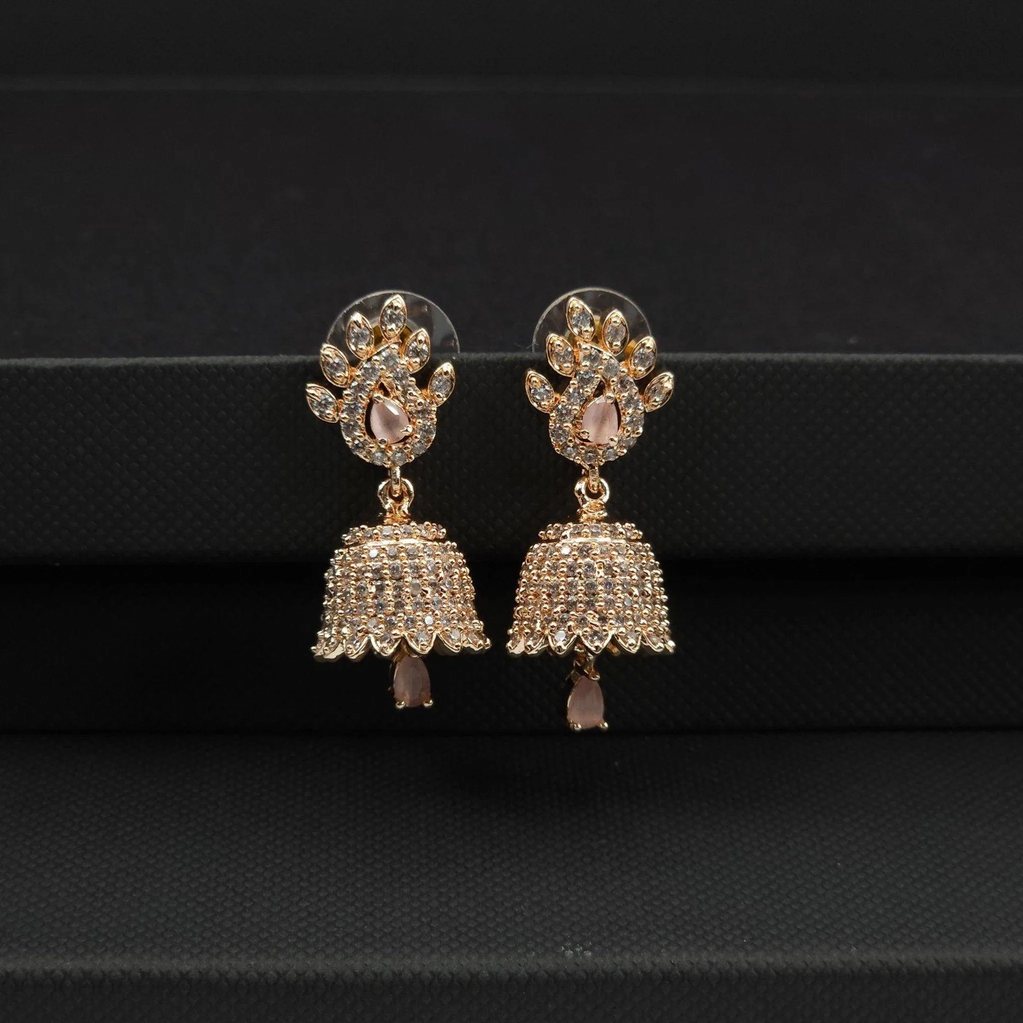 Fya - American Diamond CZ Small Jhumki Earrings