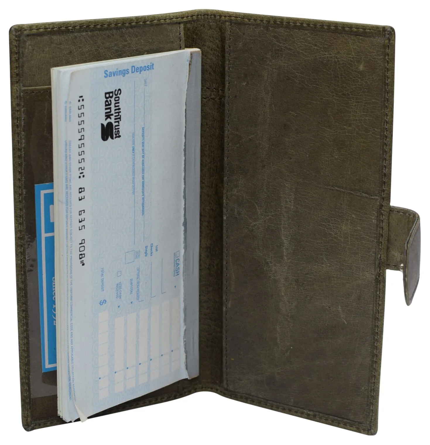 Genuine Hunter Leather Basic Checkbook Cover Holder