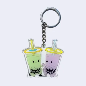 Giant Robot - Boba Bros (Taro and Matcha) Charm Keychain