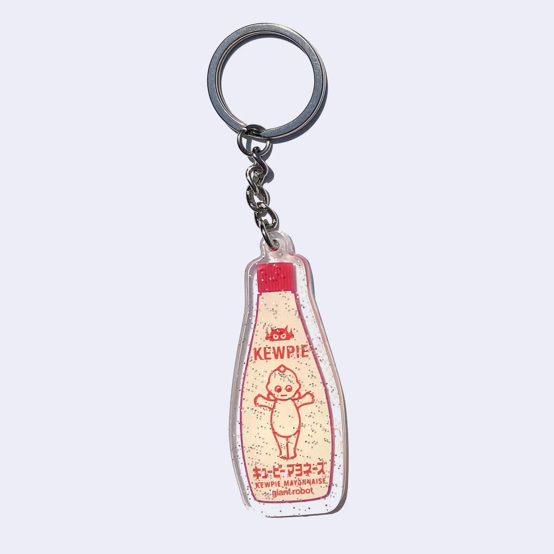 Giant Robot - Kewpie Mayonnaise Glitter Charm Keychain