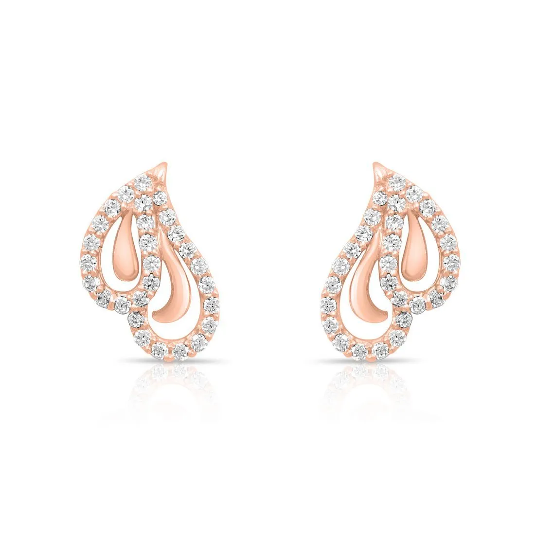 Glamorous Rose Gold Plated 925 Sterling Silver Earrings