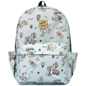 Gray Corgi Adventure Large Backpack