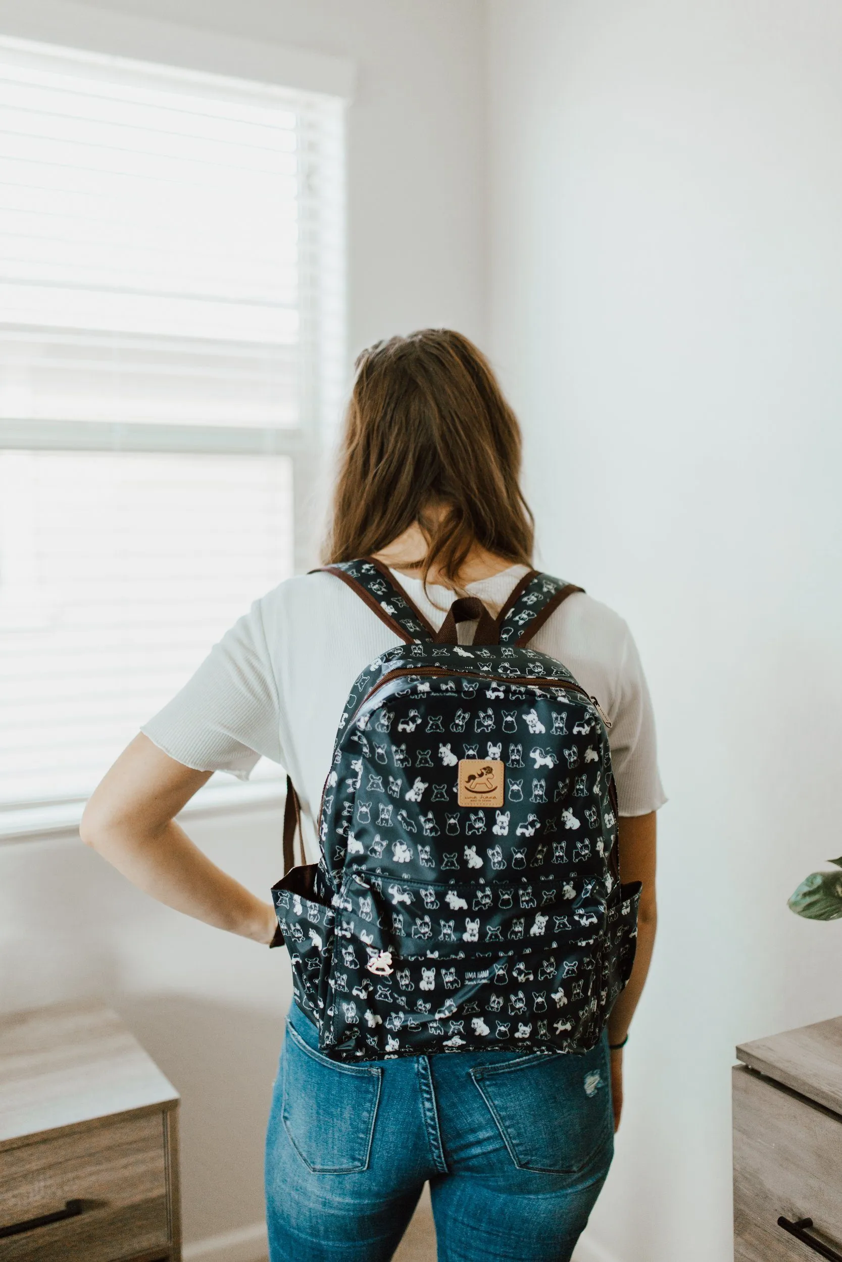 Gray Corgi Adventure Large Backpack