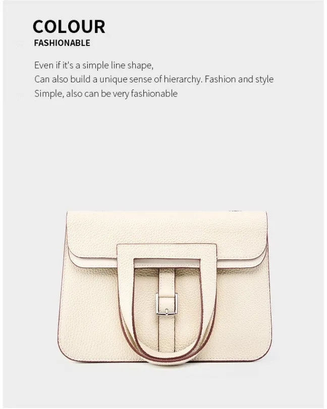 Halzan 25 cowhide crossbody handbag 2778 milk white