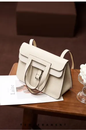 Halzan 25 cowhide crossbody handbag 2778 milk white