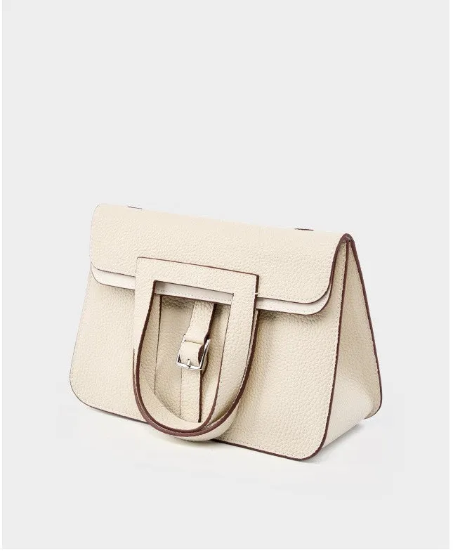 Halzan 25 cowhide crossbody handbag 2778 milk white