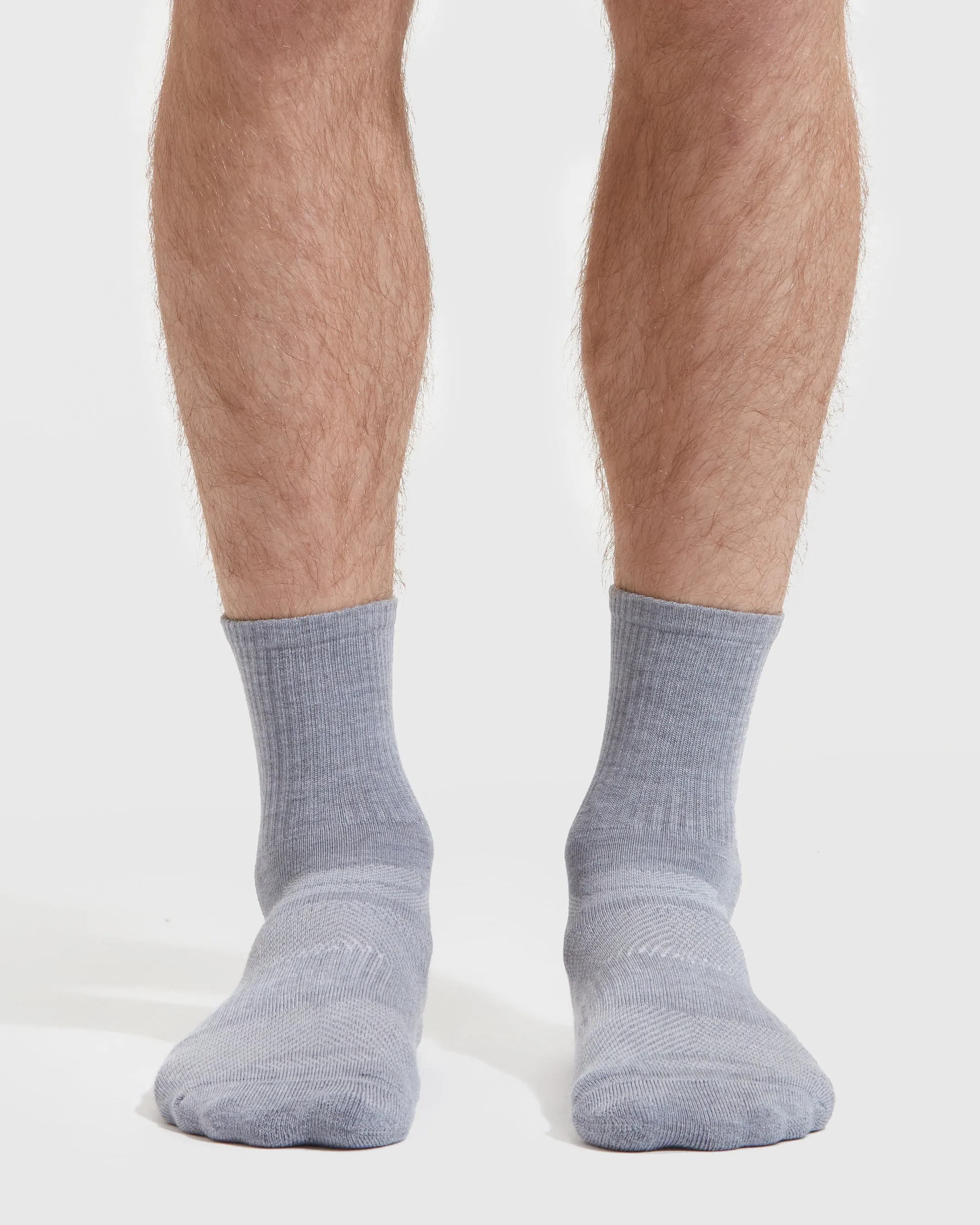 Heather Gray Half Crew Socks 9-Pack