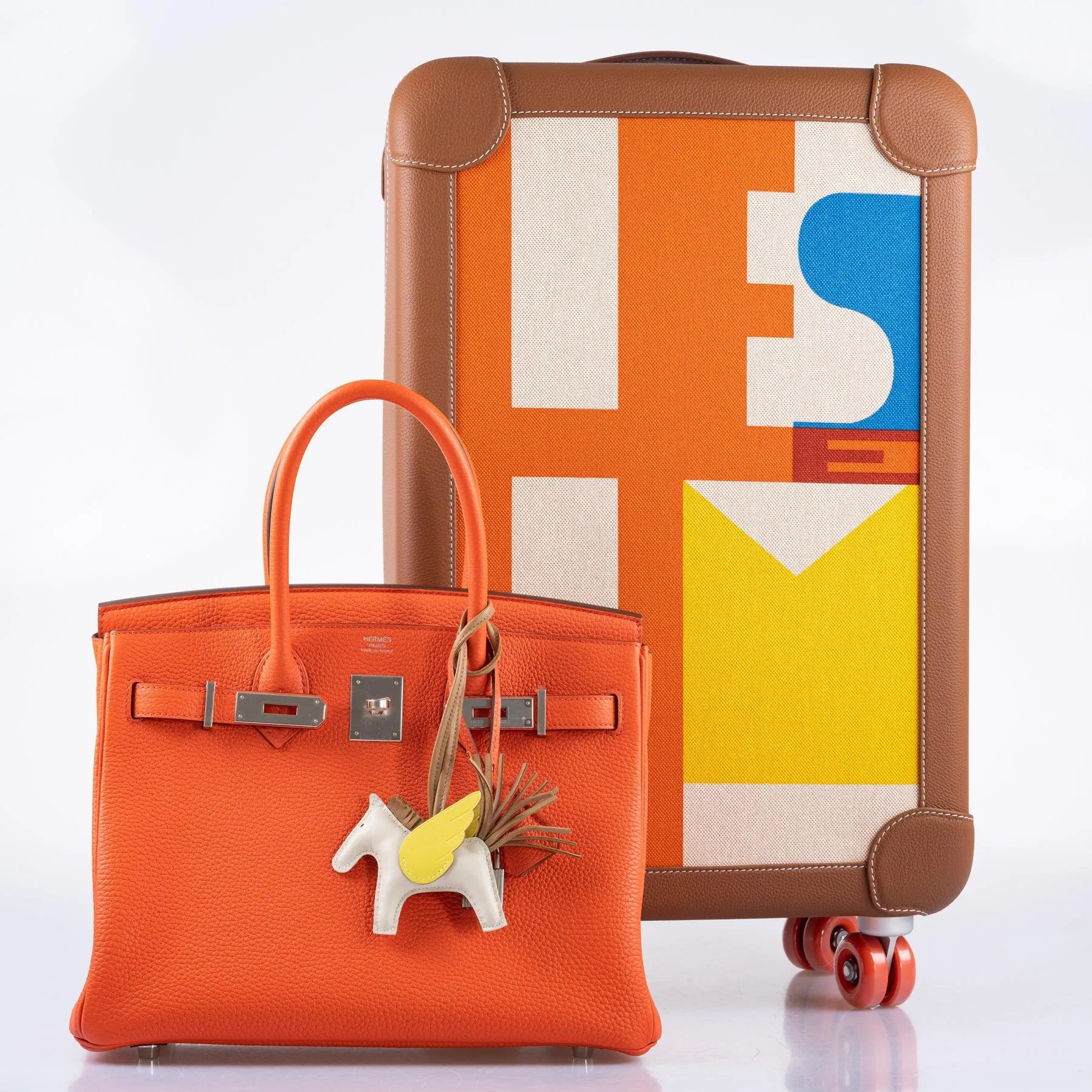 Hermès Rolling Mobility Suitcase R.M.S. Cabine 55 Multicolor