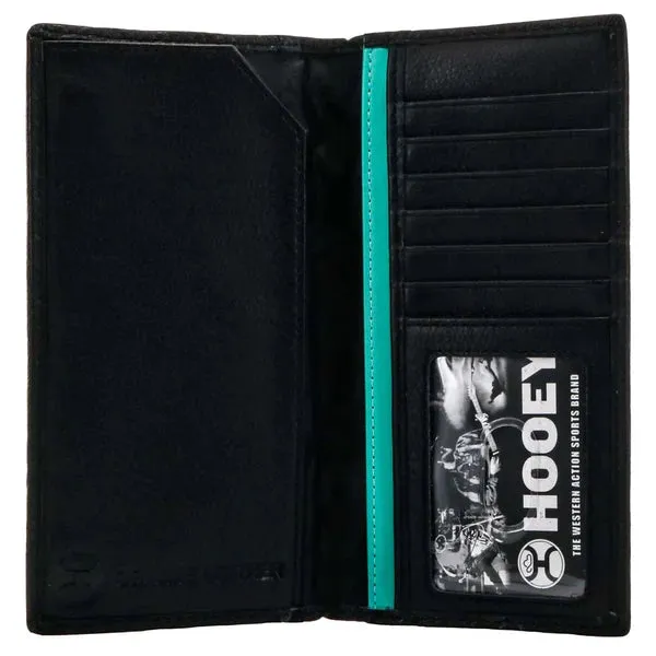 Hooey "Black Hawk" Woven Aztec Print Leather Rodeo Wallet