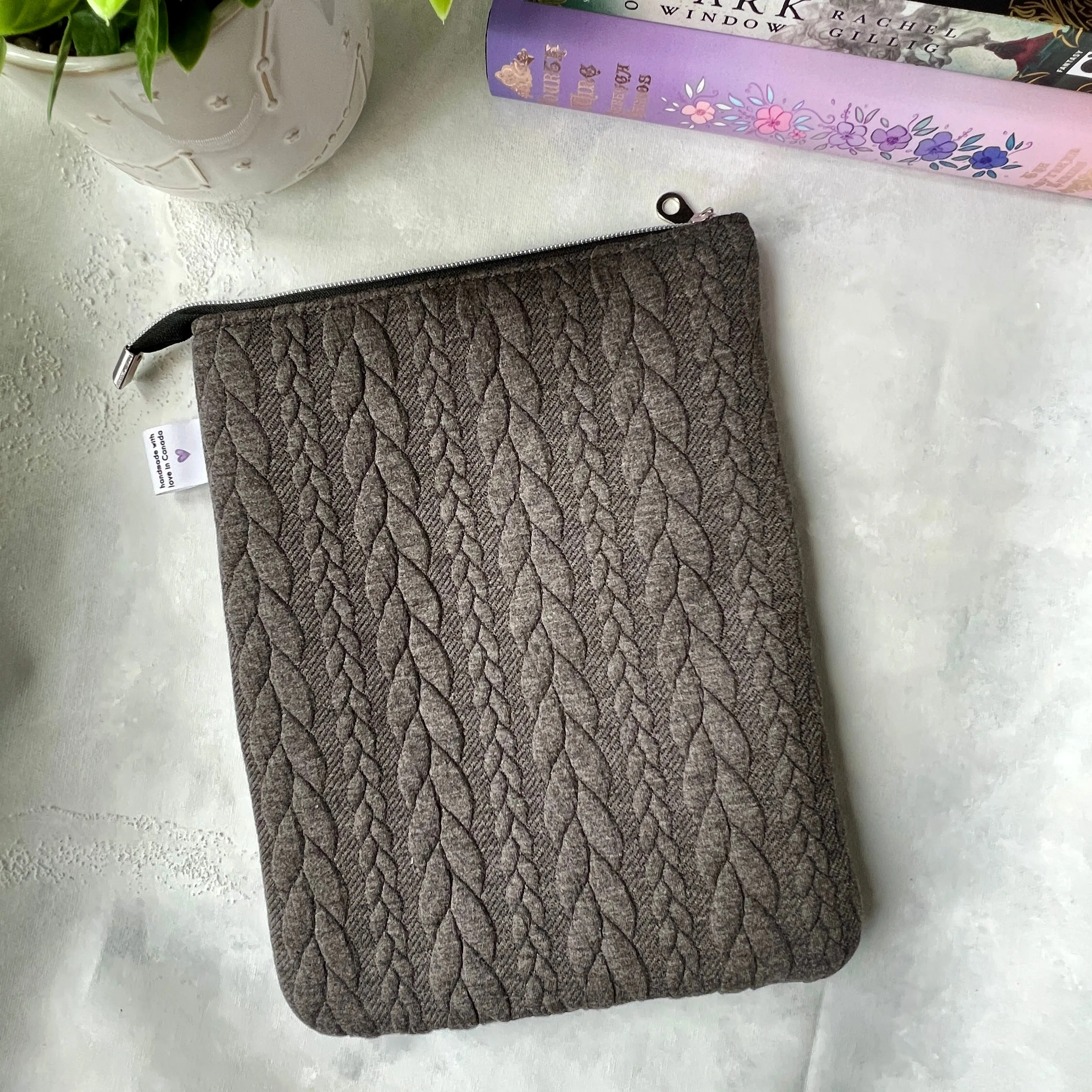 It’s Sweater Weather - Grey -  Zippered Book Sleeve