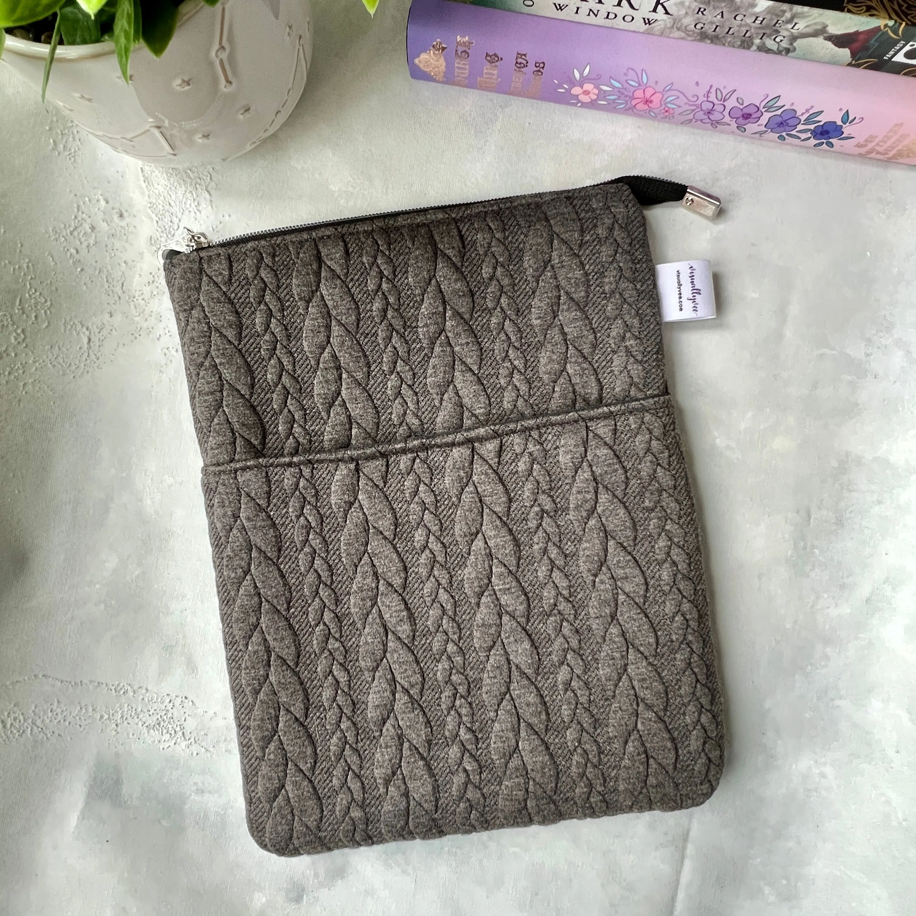 It’s Sweater Weather - Grey -  Zippered Book Sleeve