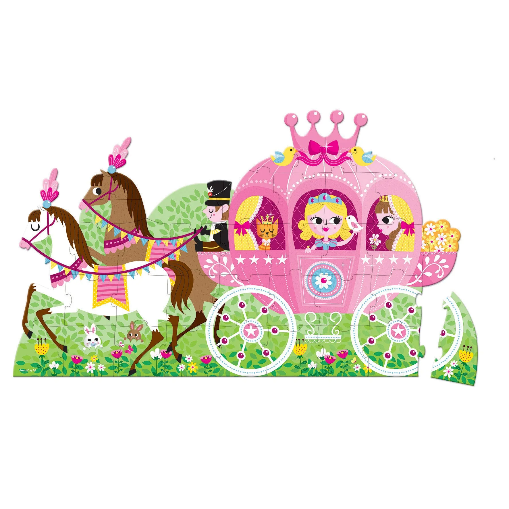 Janod Princess Coach Giant Floor Puzzle