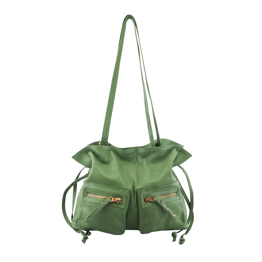 Jillian Drawstring Crossbody | Ash Grey