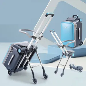 Kids Stroller Kids Suitcase Riding and Sitting Multi-function Waterproof and Wear Resistant Trunk Suitcase Luggage