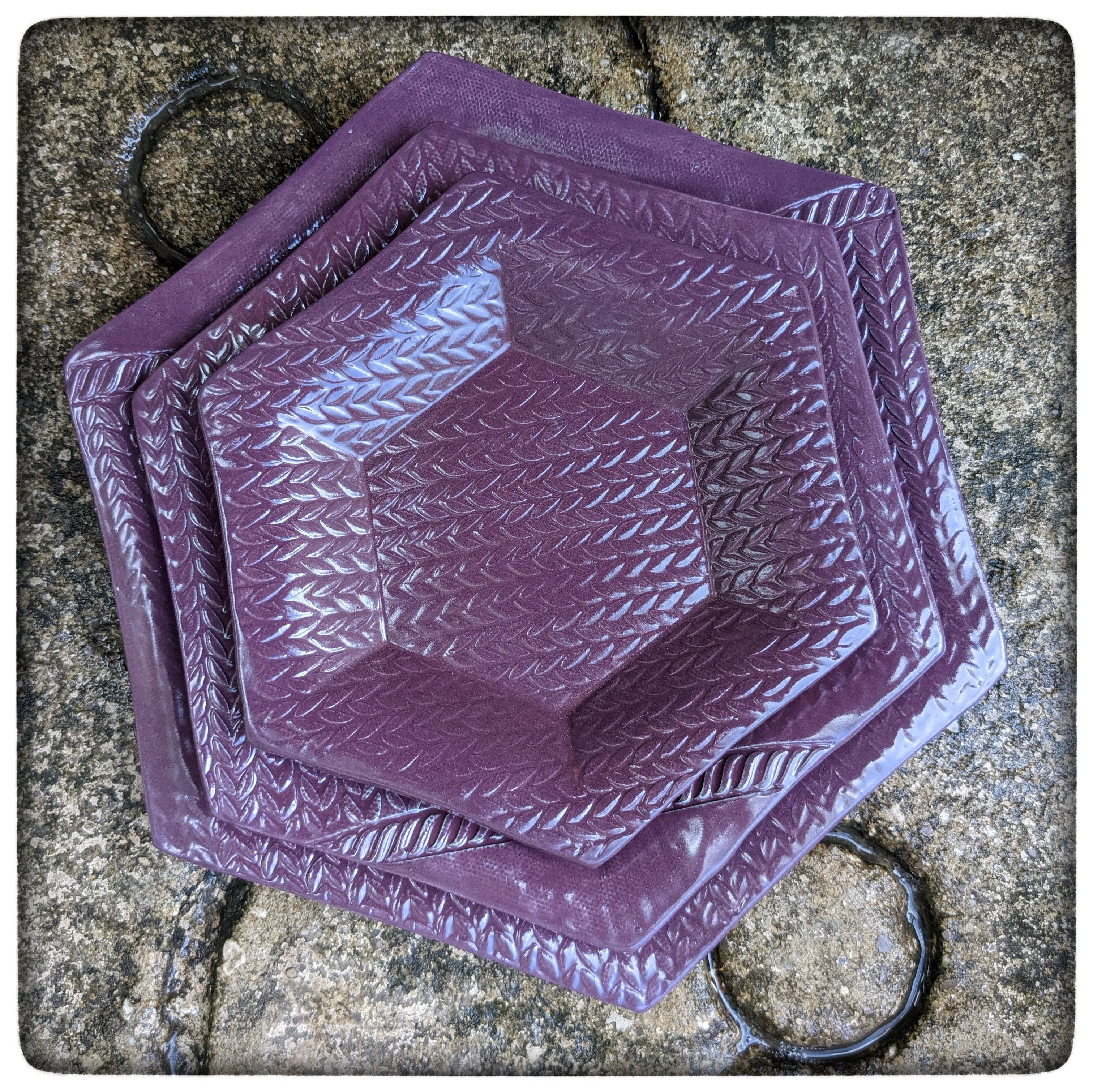 Knit hexagon dish (5.5 inch)