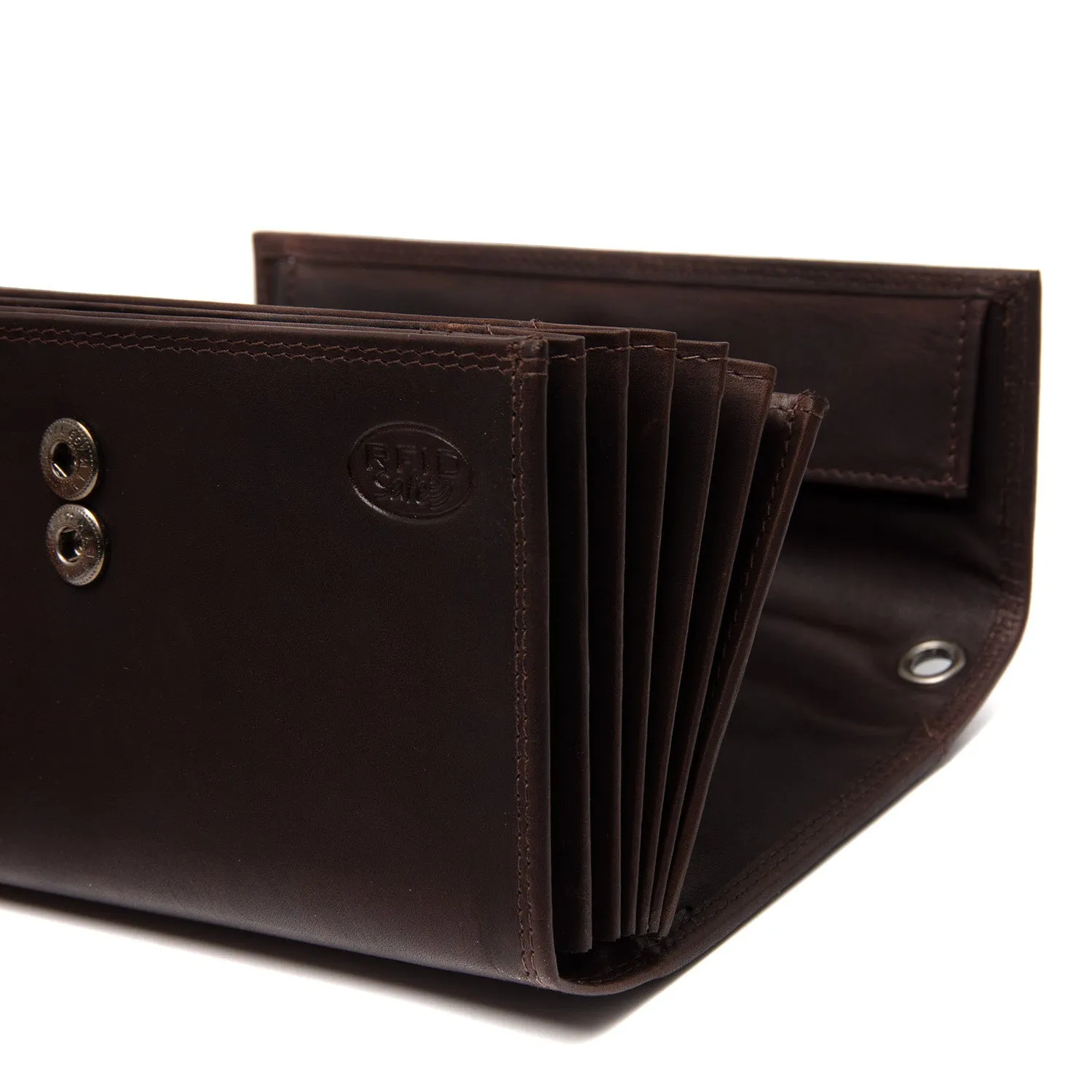 Leather Waiter Wallet Brown Grenada