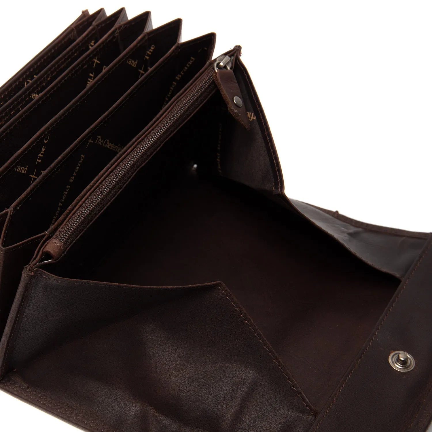 Leather Waiter Wallet Brown Grenada