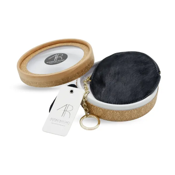 LORN - Ladies Addison Road Calf Hair Key Ring Coin Purse