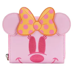 Loungefly Disney Pastel Ghost Minnie Glow In The Dark Zip Around Wallet