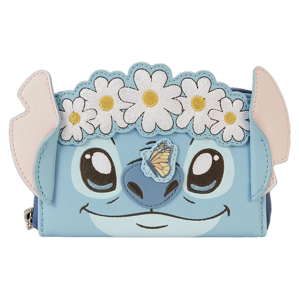 Loungefly x Stitch Springtime Daisy Cosplay Zip Around Wallet