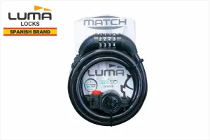 Luma Enduro Spiral Match Bike Lock 12mm x 185cm Black