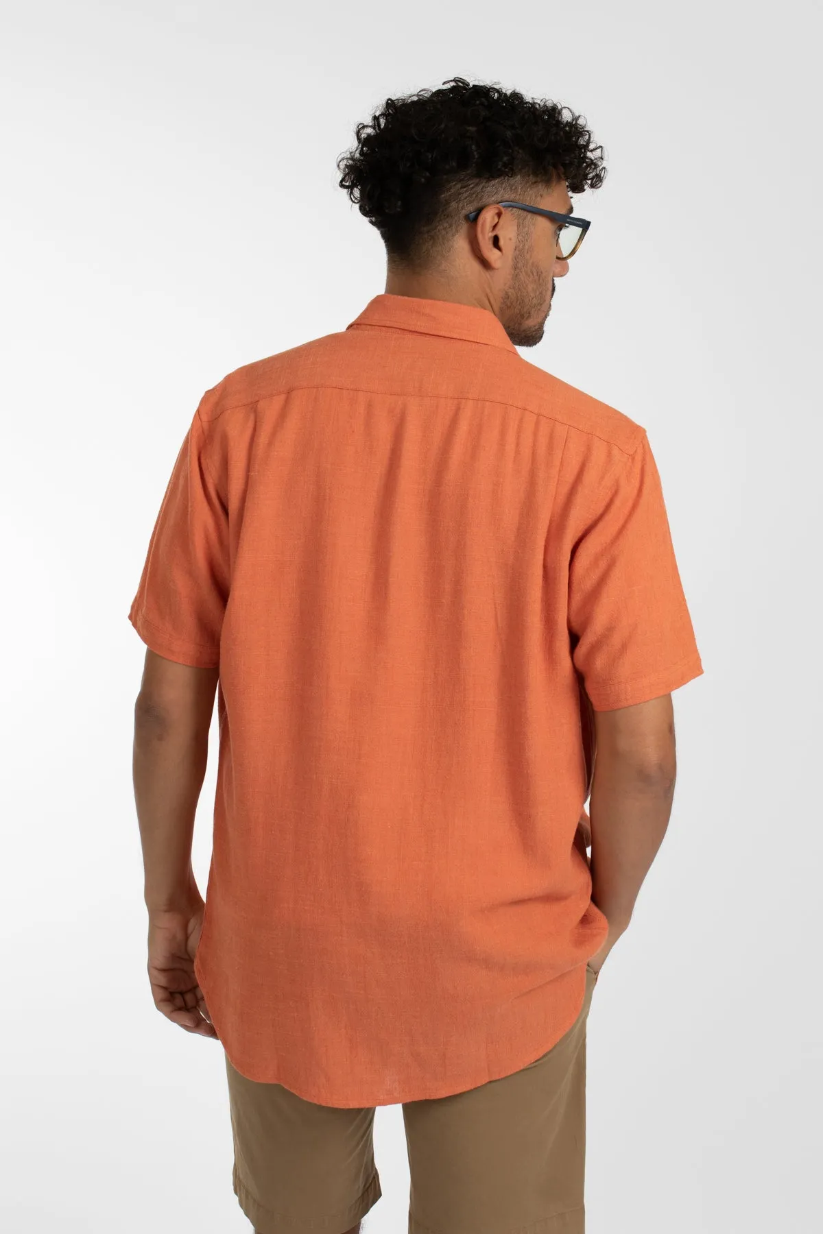 Mandarin Linen Viscose Shirt