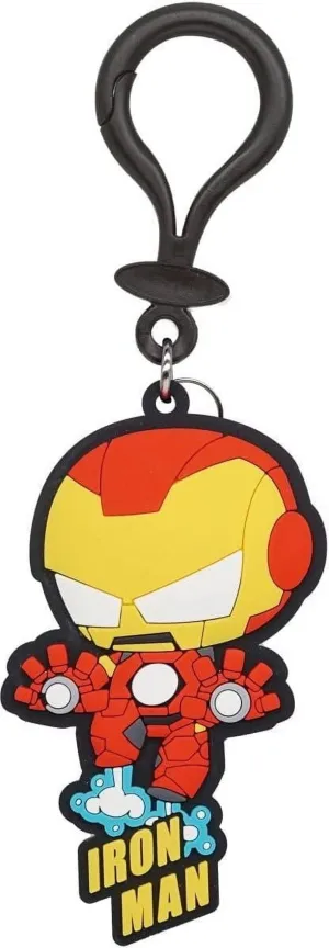 Marvel Iron Man Soft Touch Bag Clip - Marvel Iron Man Backpack Keychains for Boys and Girls, Cute Marvel Iron Man Keychain Accessories for Purse, Marvel Key Ring Charms for Marvel Fans - 4.5 Inch