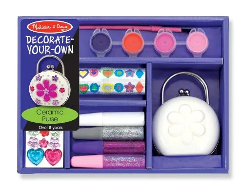 Melissa & Doug Petite Purse - Decorate Your Own Ages 4  # 3337