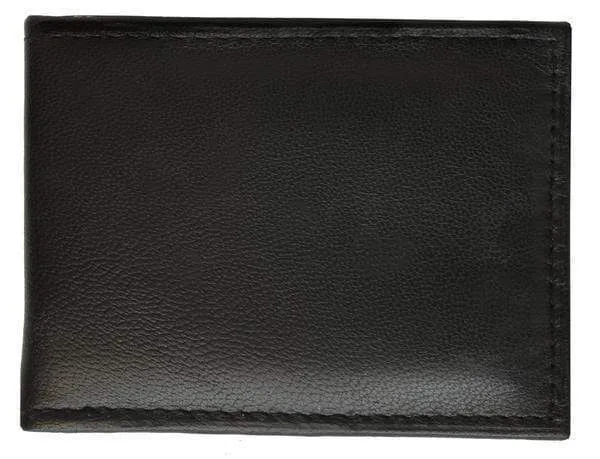 Mens Kids Small Bifold Genuine Leather Wallet W/Card Holder Snap Closure 77 (C)