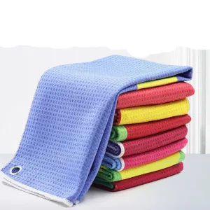 Microfiber Golf Towels with embroidered logo.