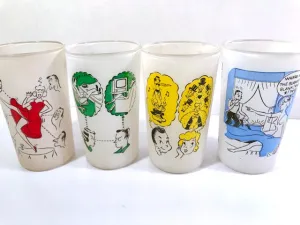 Mid-Century Add A Line And Show It Glasses (Set of 8)