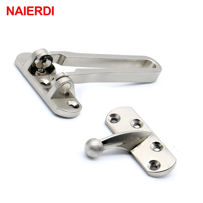 NAIERDI Zinc Alloy Hasp Latch Lock Door Chain Anti-theft Clasp Window Cabinet Locks Tools For Home Hotel Security Hardware