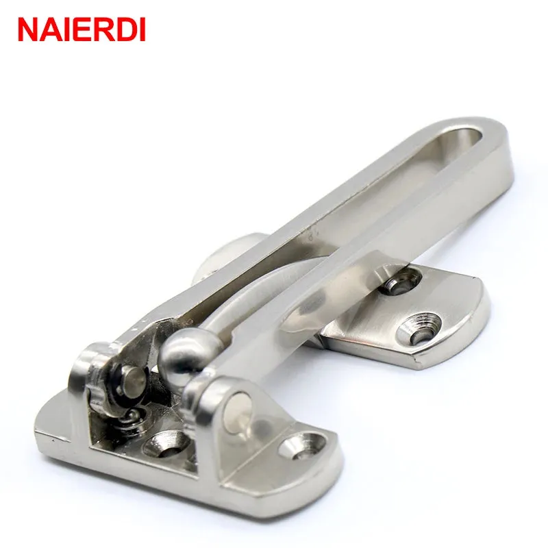 NAIERDI Zinc Alloy Hasp Latch Lock Door Chain Anti-theft Clasp Window Cabinet Locks Tools For Home Hotel Security Hardware