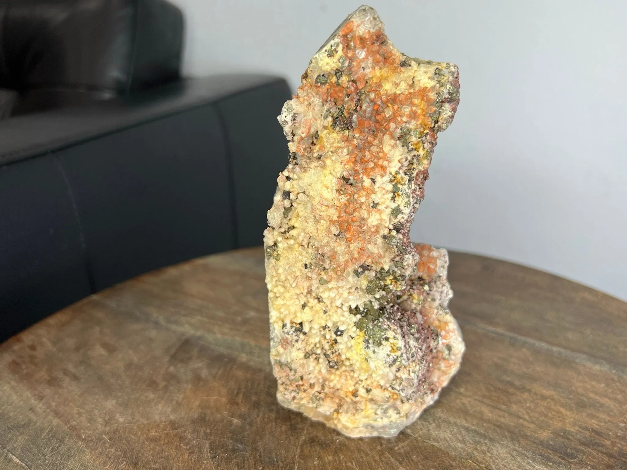 Natural Red Quartz Crystal Cluster Chalcopyrite Symbiont Rough Mineral 2lb Very Unique item and rare