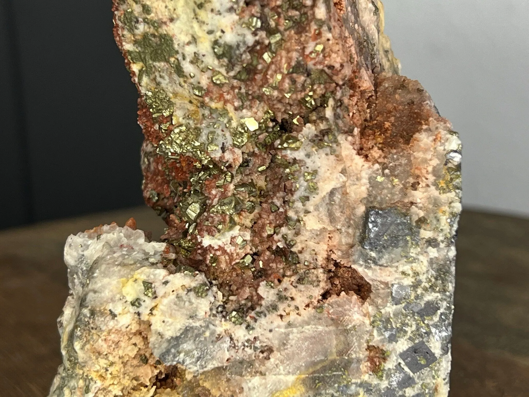 Natural Red Quartz Crystal Cluster Chalcopyrite Symbiont Rough Mineral 2lb Very Unique item and rare