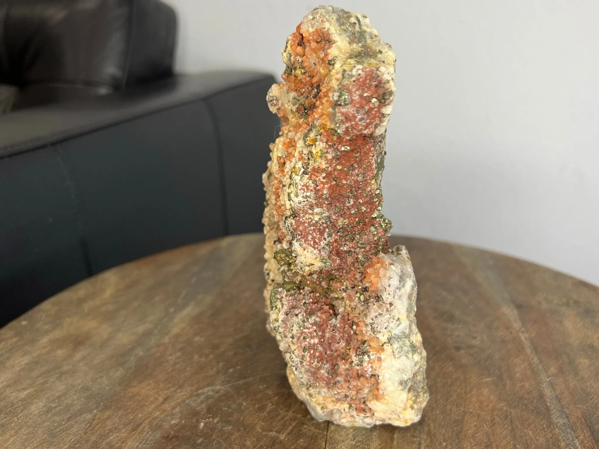 Natural Red Quartz Crystal Cluster Chalcopyrite Symbiont Rough Mineral 2lb Very Unique item and rare