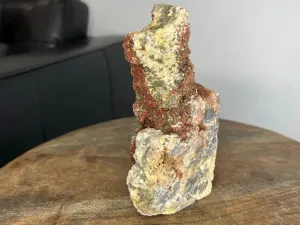 Natural Red Quartz Crystal Cluster Chalcopyrite Symbiont Rough Mineral 2lb Very Unique item and rare