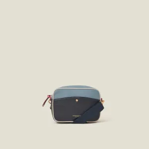 Navy Blue Colour Block Sling Bag