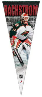 Niklas Backstrom "Wild Action" Premium Felt Pennant L.E. /2,009