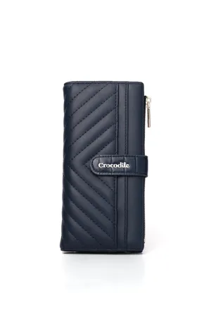 Nora- Bi-fold Long Wallet-Navy